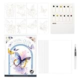 Malbuch für Kinder | Kunst Zeichnung Material Schreibwaren, Aquarell-Set, geeignet für Mädchen, Jugendliche, Anfänger, Erwachsene, Studenten, Zuhause, Schule, Reisen