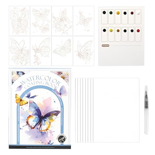 Crescita delle abilità artistiche: progettato come un libro d'arte con difficoltà progressive, questo kit per acquerelli stimola lo sviluppo della percezione del colore e funge da libro da colorare per tutte le età. Offre relax e consente agli utenti di qualsiasi livello di divertirsi creando arte al proprio ritmo in ambienti .