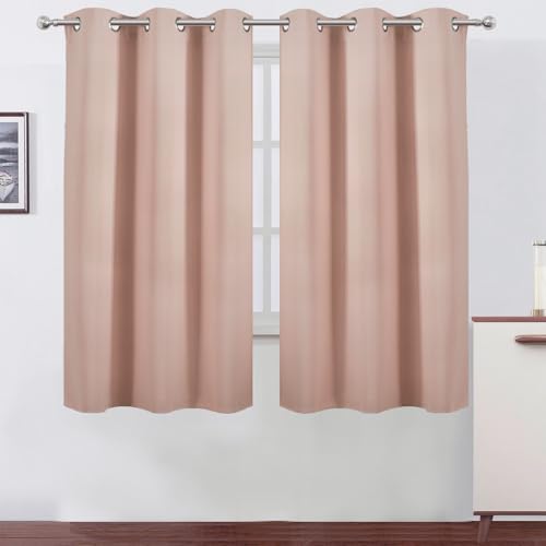 Image of LEMOMO Blush Thermal Blackout Curtains /38 x 63 Inch /Set of 2 Panels Room Darkening Curtains for Bedroom