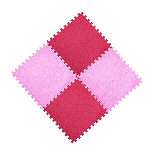 BESTonZON 4pc 30x30cm Square Yoga Mats Eva Interlocking Exercise Mats Soft Floor Pad Crawling Pad Yoga Fitness Gym Home Decor