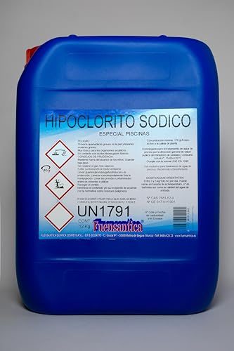 Hipoclorito Sódico Piscinas/Cloro Liquido 14% 12 Kg.