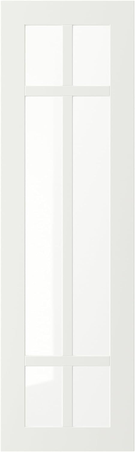 STENSUND Glass door, white, 30x100 cm