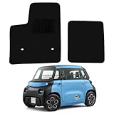 Auto Fußmatten Ersatz für Citroen Ami Electric/Opel Rocks-e/Electric/FIAT Topolino 2020-2025, Premium Fussmatten Sitz Vorn Classic Schwarz Auto Teppiche Passform
