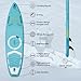 Inflatable Paddle Board,Stand Up Paddle Board Set, Extra Wide SUP Board with Removable Fin, Floating Paddle, Hand Pump, Waterproof Phone Pouch,Traveling Board