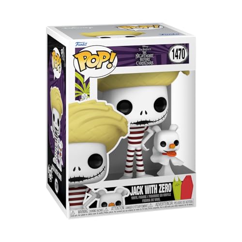 Funko Pop! & Buddy: The Nightmare Before Christmas - Jack Skellington with Zero - (Beach) - Figura de Vinilo Coleccionable - Idea de Regalo- Mercancia Oficial - Juguetes para Niños y Adultos
