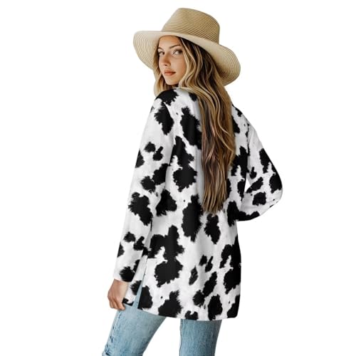 Image of Biyejit Women's Long Sleeve Open Front Cardigan Casual Loose Lightweight Cardigans with Pockets Drape Cardigan