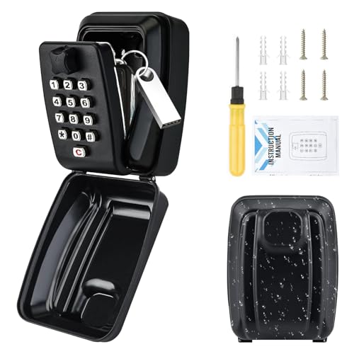 ROEOWENE Boite a Clefs Securisee Exterieur Grande Boite a Clé avec Code 12 Chiffres Étanche Métallique Boite à Clés Murale Noire Boitier Clef Boîte De Rangement de Clé pour Maison,Garages,Ecole,Bureau ROEOWENE Boite a Clefs Securisee Exterieur Grande Boite a Clé avec Code 12 Chiffres Étanche Métallique Boite à Clés Murale Noire Boitier Clef Boîte De Rangement de Clé pour Maison,Garages,Ecole,Bureau