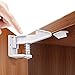 Chiusure di Sicurezza Bambini Cassetti, 10 Pcs Blocco di Sicurezza per Serrature Autoadesive, Design Invisibile, non Servono Attrezzi né Fare Foratura,Mantiene la Bellezza Originale del Mobile(Bianco)