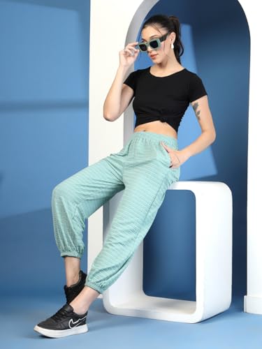 Image of UZARUS Women's Ultra-Soft Baggy Fit /Relaxed Fit Joggers with Side Pockets & Gripped Hem
