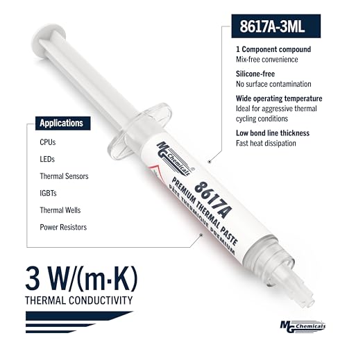 Image of MG Chemicals 8617A-3ML Silicone Free Premium Thermal Paste, 8.10 g, 1-Part Syringe White