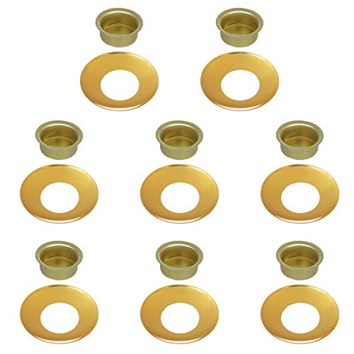 Auswahl Sorte + Menge - Kerzentülle Kerzeneinsatz Kerzenhalter Tropfenfänger aus Metall, für Baumkerzen, Puppenkerzen, Pyramidenkerzen Tafelkerzen u. Teelichter - 8 Stück Tülle + Tropfenfänger 22 mm