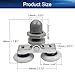 Bettomshin Roller Pulley 25mm Dia Plastic Aluminum for Two Wheels Sliding Door Hoisting Ring Crane Industrial Equipments Door Window Home Machines Silver Tone 1Pcs