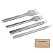 4mm Lacing Stitching Chisel Set Hole Punch Tool 4PCS 1+2+4+6 Prong Diamond Hand Working Hole DIY