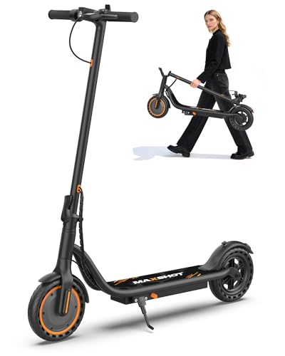 Maxshot Electric Scooter, 350W/500W Powerful Motor, 19-22 MPH Max Speed, 15-28 Miles Range, Foldable...