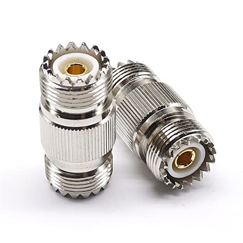 Adaptador RF SL16-KK hembra doble UHF conector recto para cable coaxial 8