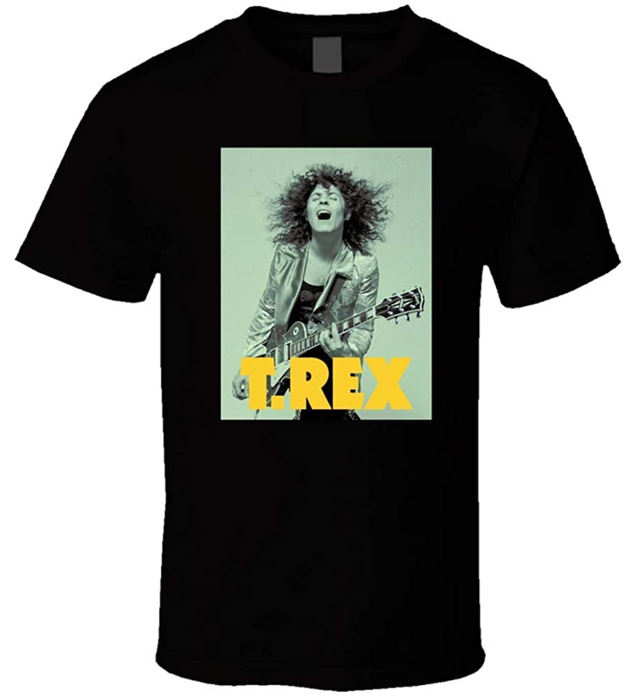 FUQI T Rex Marc Bolan T-Shirt Graphic Top Printed Shirt Short-Sleeve Tee Mens