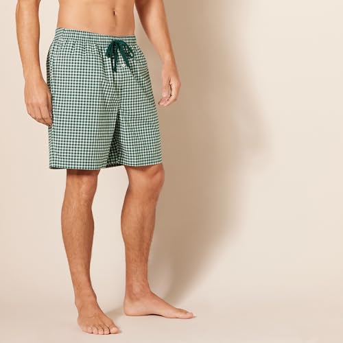 Image of Amazon Essentials Men's Lounge Sleepwear Pajama Bottom Shorts, Cotton Stretch Poplin