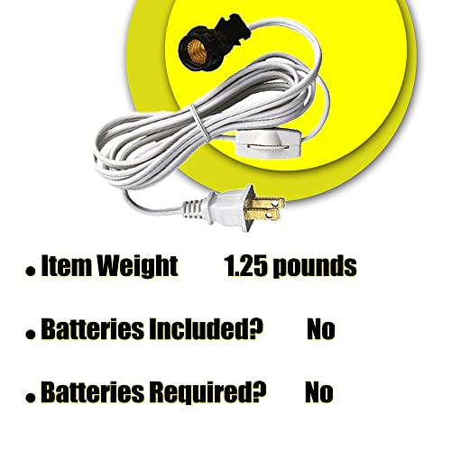 Ciata Lighting Cord Set With Switch 6 Foot Snap In Socket (6 Pack) #TOP4