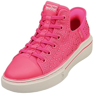 Skechers Snoop One Rhine-Stoned - Tenis para Mujer, Lona Rosa con Diamantes de imitación, 41 EU | Ya disponible en tu tienda friki favorita! En mundofriki.es!