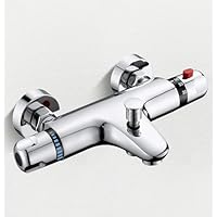 Rainysprit Thermostat Duscharmatur Aufputz - Mit 38°C Sicherheitstaste, Verchromt, G1/2, Für Badewanne/Dusche