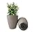 10 inch Garden Planter Lightweight Indoor Outdoor Pots with Drainage Hole for Potted Plants Flowers Greenery, Set of 2 (Speckled Grey)
