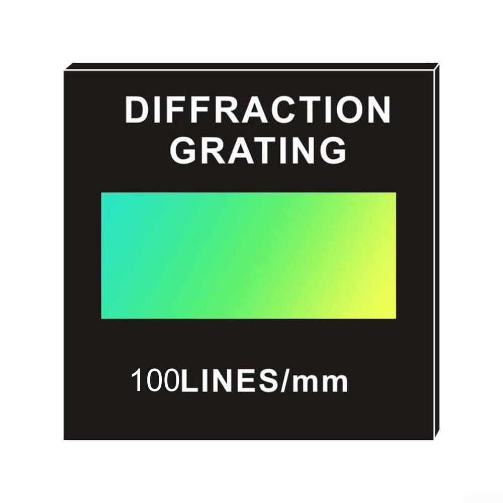 Zilimontt Transmission Beugungsgitter, holografischer Beugungsgitterschieber für Spektrophotometrie und optische Bildung, Spektrumzerlegung (300)