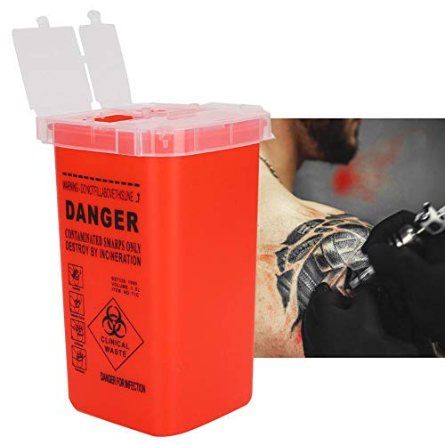 Miniatura 1 de Sharps Contenedor Sharps Sharps - Caja para agujas de destrucción de agujas, suministros de tatuaje, contenedor de la hoja de la caja puede