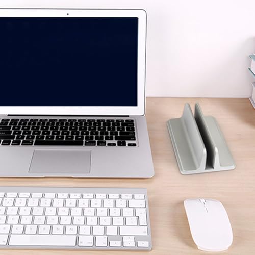 Soporte vertical para laptop de aleación de aluminio ajustable miniatura 4