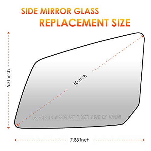 image for ILONPA Left Driver Side Mirror Glass Replacement Compatible with 2007-