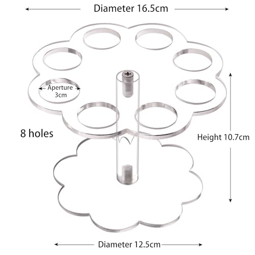 SYXLS Acryleisständer, Aus Acrylmaterial, Transparent Und Klar, Geeignet Für Hochzeiten, Geburtstagsfeiern, Cafés, Dessertgeschäfte, Platzsparend, leicht zu reinigen Multi-purpose-Funktion (Rund)