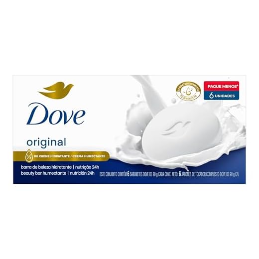 Dove Sabonete Em Barra Branco 90 Gr 6 Unidades