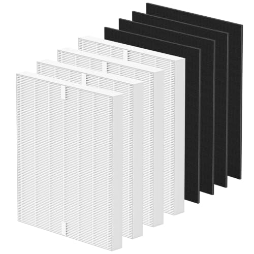 Image of AP-1512HH Filter for Coway Airmega AP-1512HH & Airmega 200M Air Purifiers | 4 Efficient Filter and 4 Carbon Pre-Filters for Coway Filter Replacement AP-1512HH & 200M, Compared to Part # 3304899