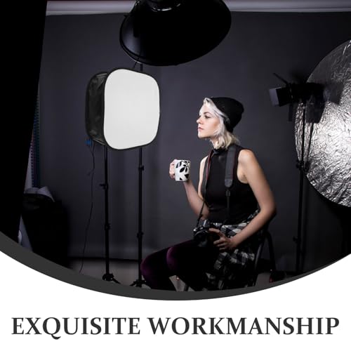 Difusor softbox plegable redondo negro compatible con flashes DSLR para iluminación uniforme 3