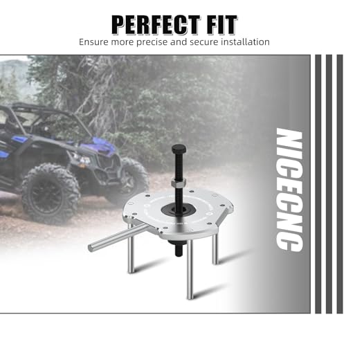 Image of NICECNC Silver Clutch Removal Tool Kit Drive Clutch Separator Puller Set Compatible with Can Am Maverick X3 2017-2022, Maverick X3 R 4x4 Turbo DPS 2018-2019
