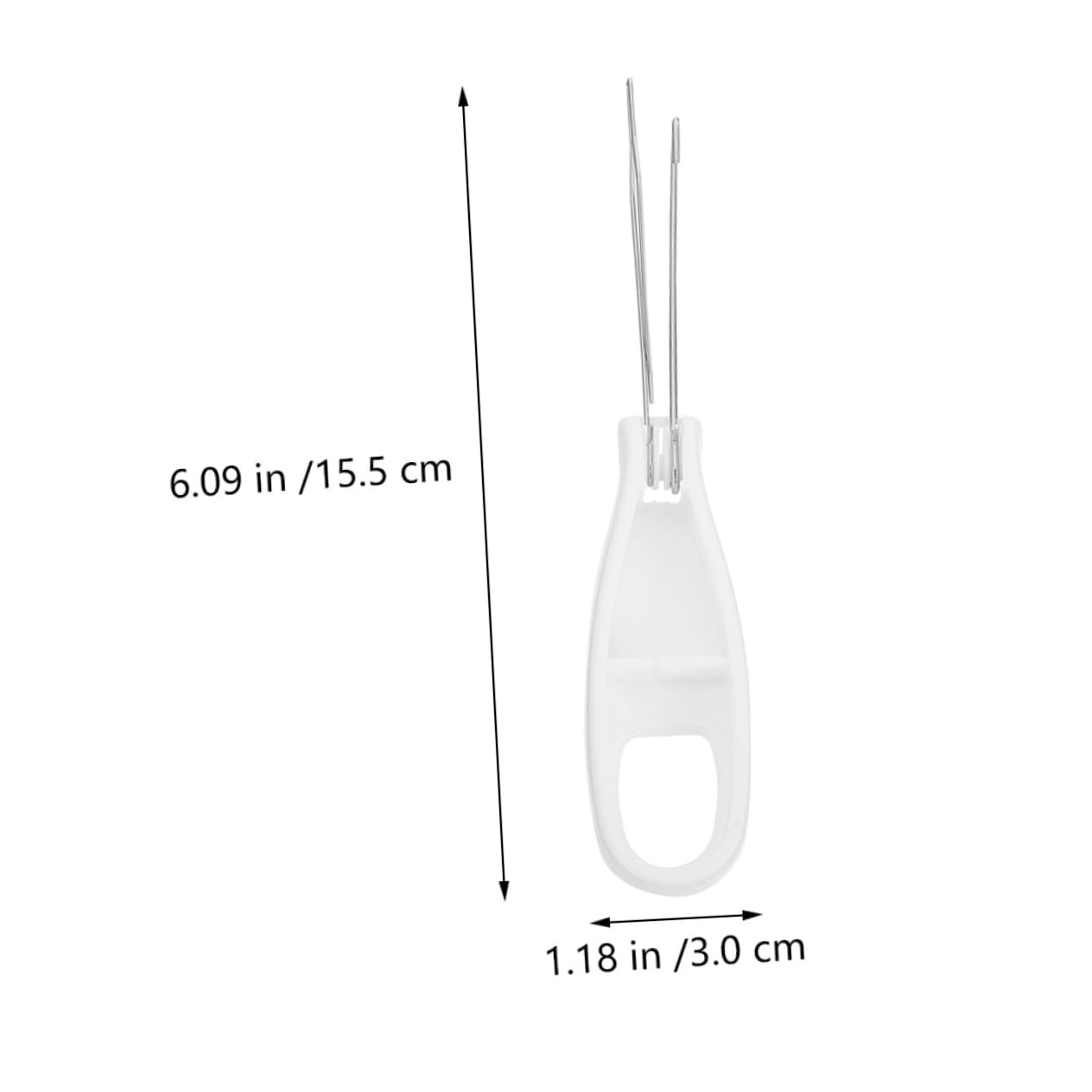 HAPINARY 2pcs Zipper Puller Zipper Pulls for Elderly Coat Buttoning Aid Convenient Button Hook Tool Dressing Aid Assist Tool Decorative Zipper Pulls Button Helper Jacket Hooks Steel White