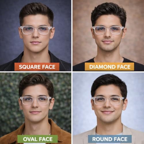 Image of Dervin Blue Light Blocking Glasses Gaming Filter Transparent Square Eyeglasses for Eye Protection Men Women, Computer /Tablet /Laptop /Mobile /TV, Anti-blue & Anti eyestrain