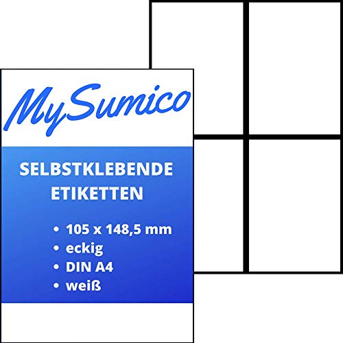 Selbstklebende LCI Etiketten, weiss, 105x148,5 mm Cover