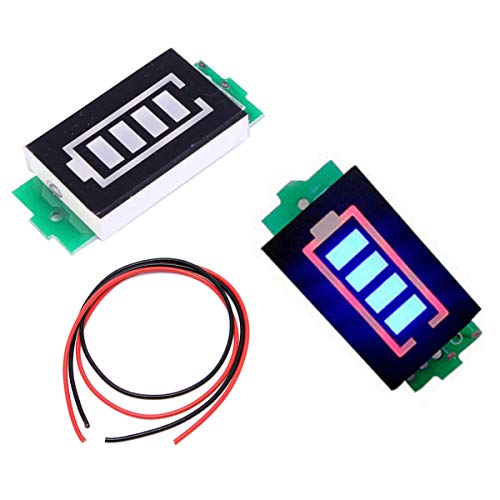 Youmile 2PACK 3S 12.6V Battery Capacity Indicator Module Lithium Lipo Battery Capacity Tester Li-Ion Module 4 Sections Blue LED Display Electric Vehicle
