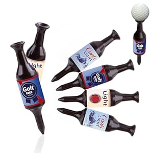 REFARICO Beer Bottle Golf Tees, 6 Pack Durable Golf Tees Plastic, Funny Golf Tees, Golf Accessories Golf Gifts for Men, Party, Reduce Friction and Enhanced Stability