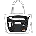 iN. Multi-Pocket Travel Handbag Organizer Insert Large for Tote Bag Purse Liner Insert Organizer with Handles (Large, Black)