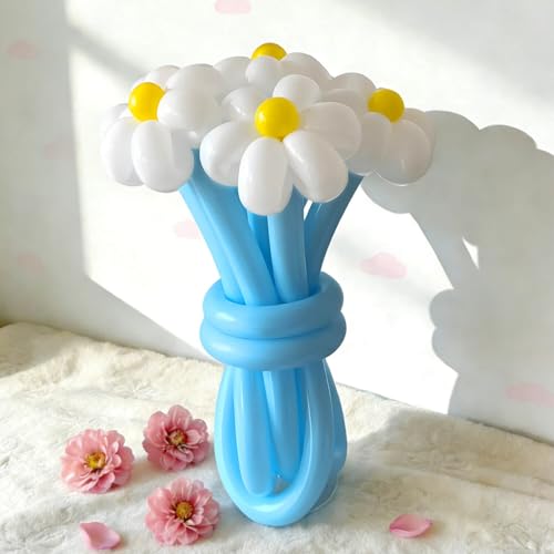 Image of 260 Light Blue Long Balloons for Balloon Garland Thickening Skinny Latex Twisting Animals Modeling Christmas Birthday Wedding Party Festival Decorations 100pcs