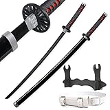 Cold Blade Carbon Steel Demon Slayer Sword, Metal&Plastic Cosplay Anime Samurai, 40 Inches, Nichirin Katana, Kamado Tanjirou