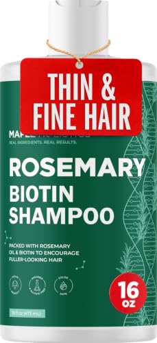 Image of Volumizing Biotin and Rosemary Shampoo - Vegan Rosemary Biotin Shampoo for Thinning Hair for Women and Men with Nourishing B Vitamins & Tea Tree Oil - Paraben Silicone & Sulfate Free (16 Fl Oz)
