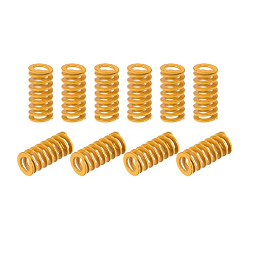 Image of sourcing map 3D Printer Die Spring, 8mm OD 15mm Long 10pcs Spiral Stamping Light Load Compression Mould Die Springs for 3D Printer Electric Part, Yellow