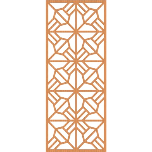 Image of 37 3 /8 inchW x 94 3 /8 inchH x 3 /8 inchT Auburn Decorative Fretwork Wood Wall Panels, Cherry