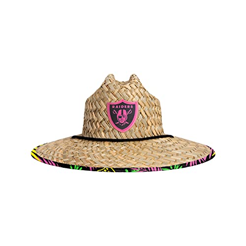 Image of FOCO Men's NCAA College Team Logo Floral Straw Sun Hat