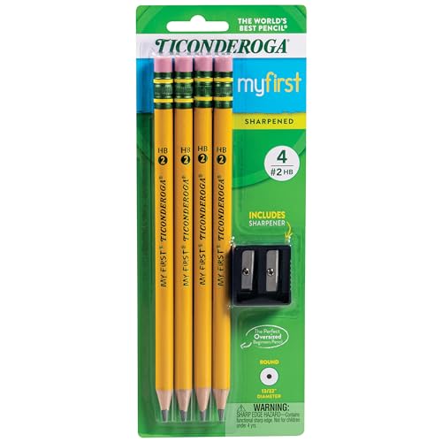 Crayons à papier HB Ticonderoga My First pour apprendre à écrire proprement à l'école