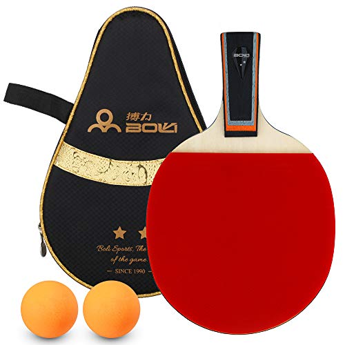 Raquete de Bola, Romacci Raquete de tênis de mesa 2 estrelas de pingue-pongue taco de tênis de mesa