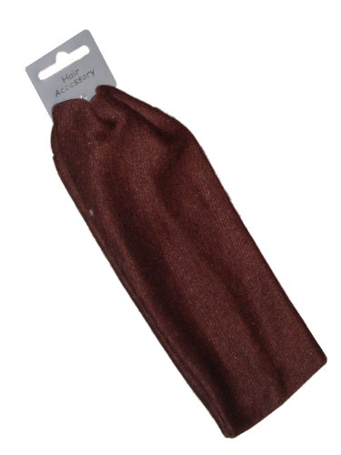 Dunkelbraun Haarband, elastisch, Einfarbig, Boho 7 cm (7,1 cm) Cover