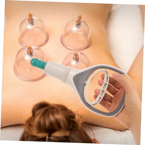 Large Manual Vacuum Cupping Pump Tool para Alivio del Dolor Ligero y Duradero con Succión para Masaje de Espalda, Cuello y Piernas miniatura 4